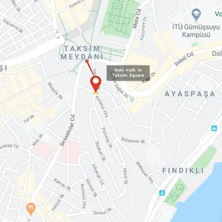 Central Stone House 1 Minute To Taksim Square In Cihangir شقة